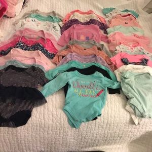 Lot of baby girl Onsies 0-3 months